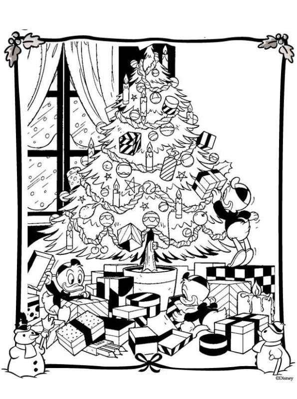 kleurplaten en zo » Kleurplaten van kerstmis disney